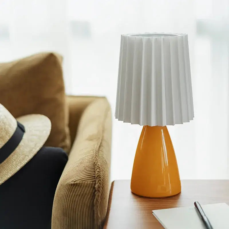 Orange Ceramic Milkshake Lamp