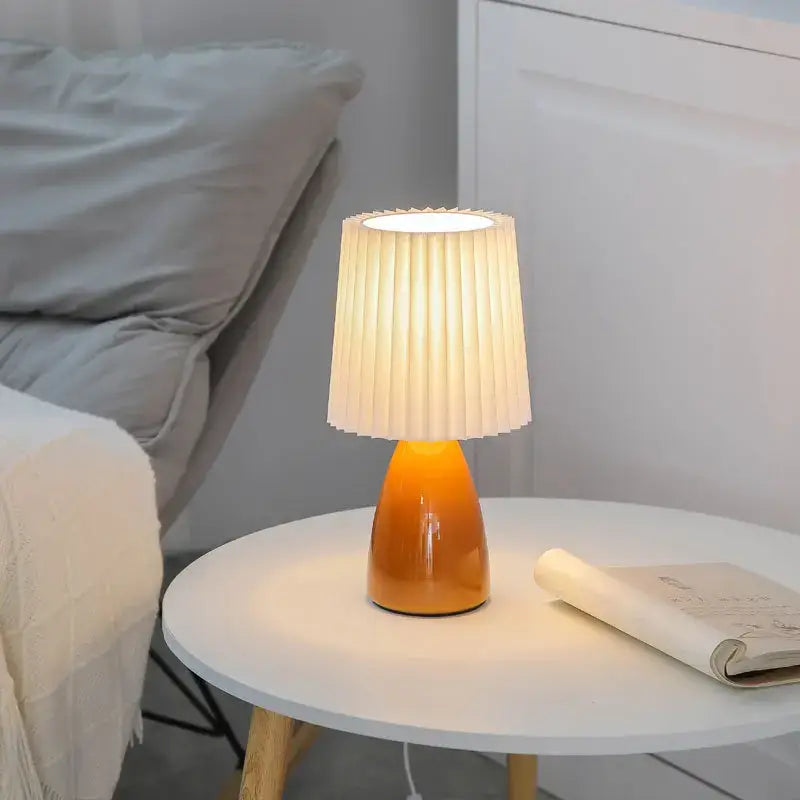Orange Ceramic Milkshake Lamp