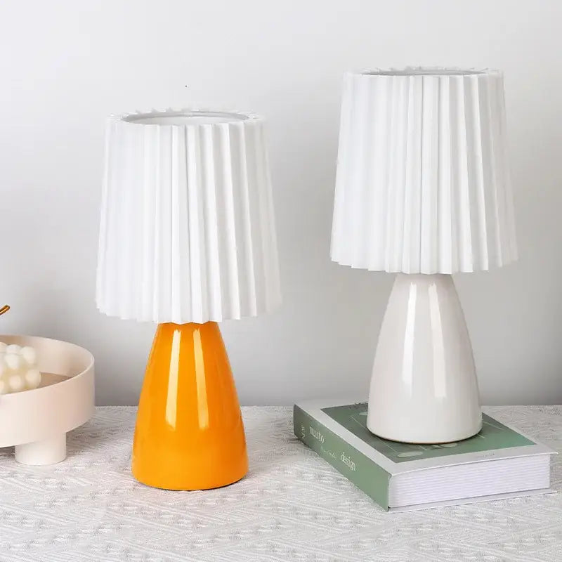 Orange Ceramic Milkshake Lamp