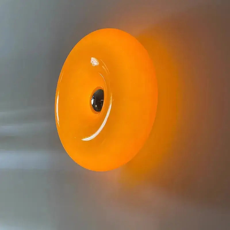Orange Glass LED Sconce