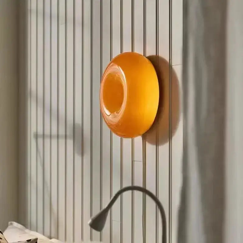 Orange Glass LED Sconce