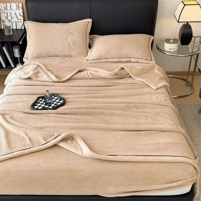 Gray Carved Velvet Throw