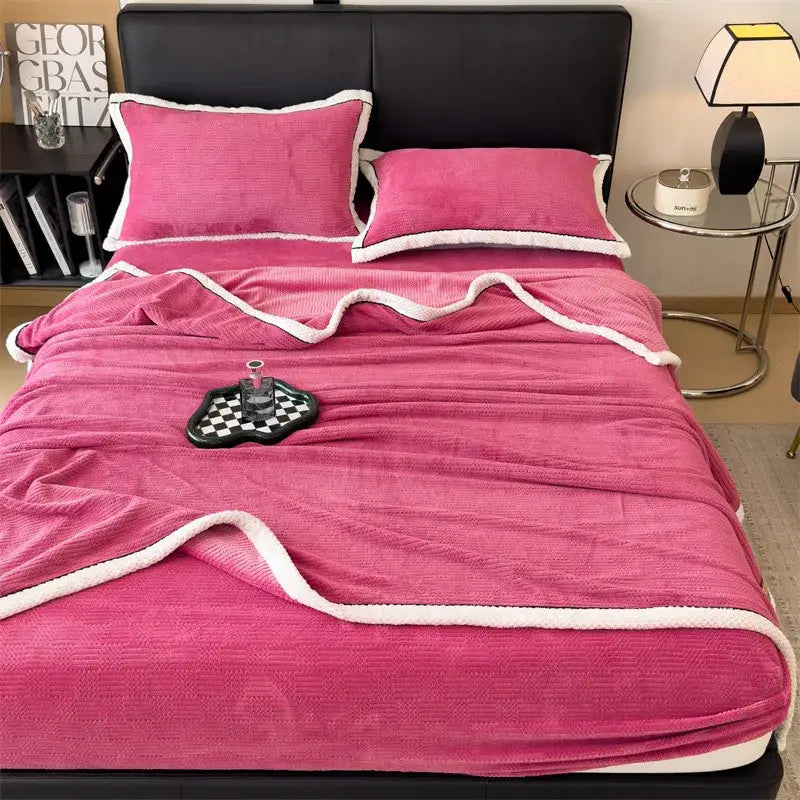 Gray Carved Velvet Throw