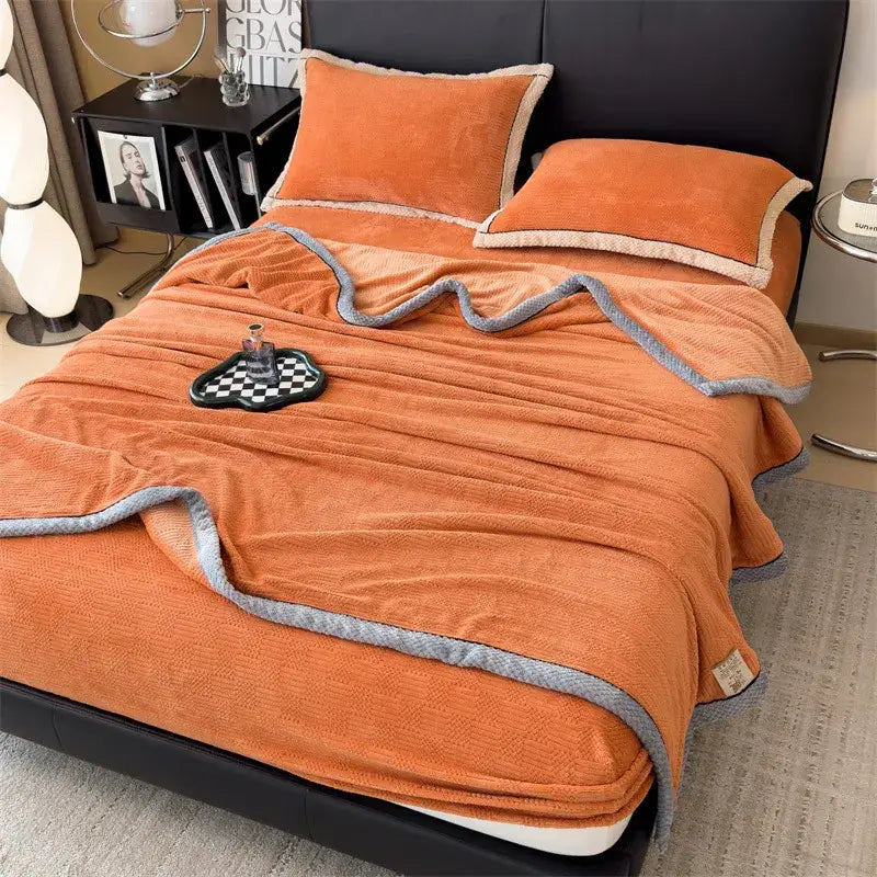 Gray Carved Velvet Throw
