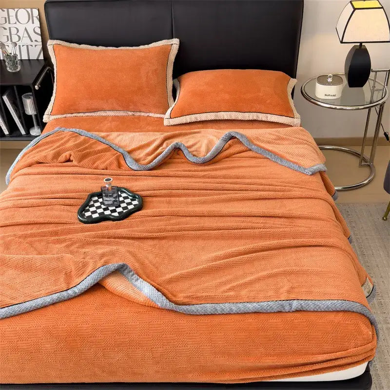 Gray Carved Velvet Throw