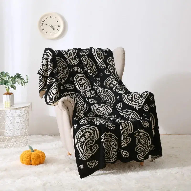 Green Cashew Pattern Throw
