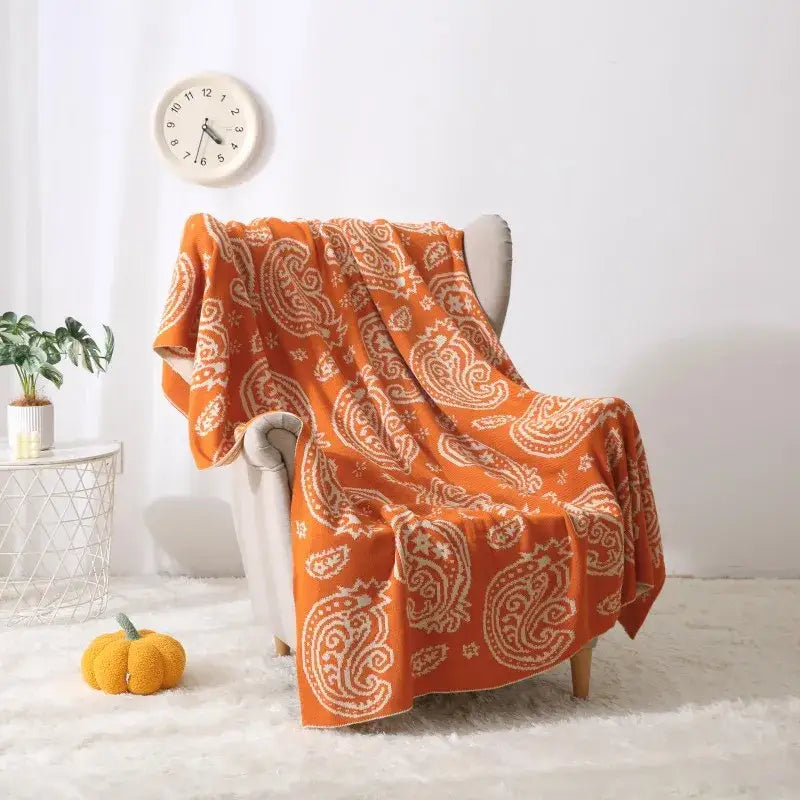 Green Cashew Pattern Throw