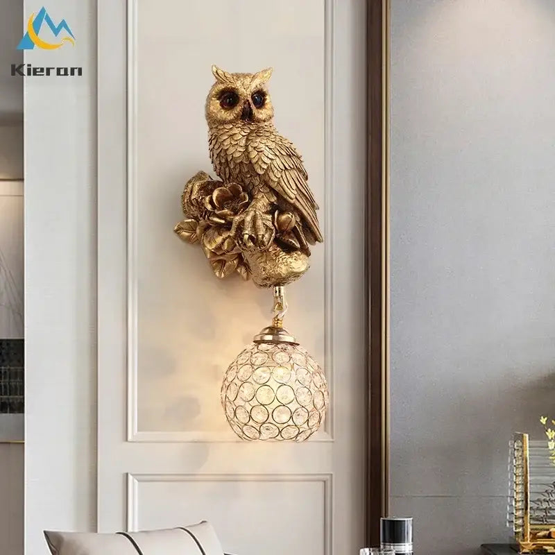 Crystal Squirrel LED Sconce