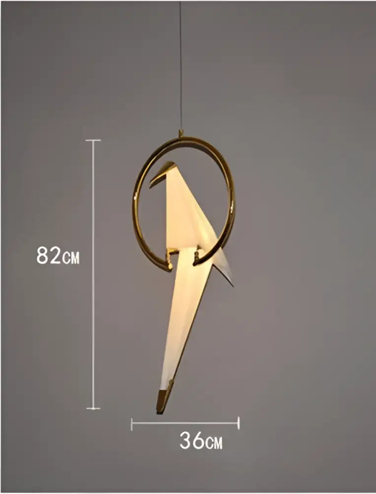 White Gold Crane Chandelier