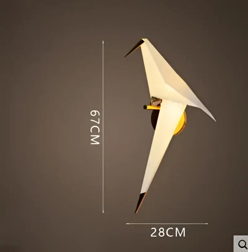 White Gold Crane Chandelier