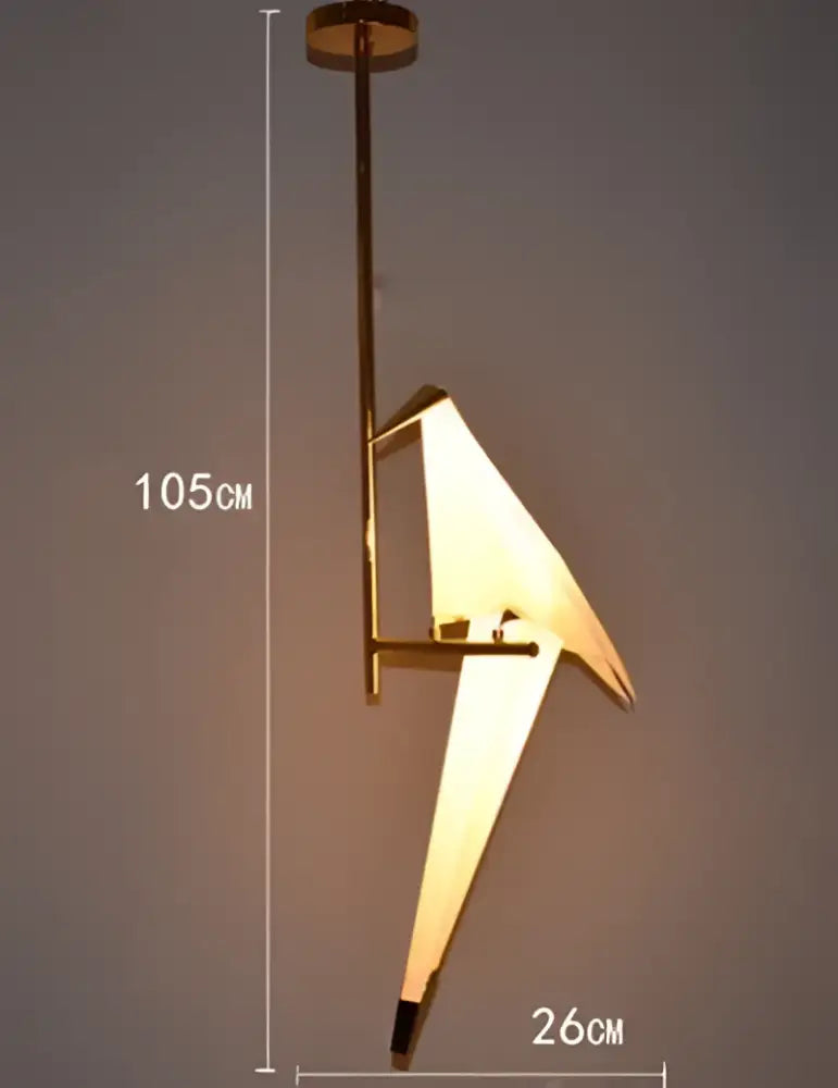 White Gold Crane Chandelier