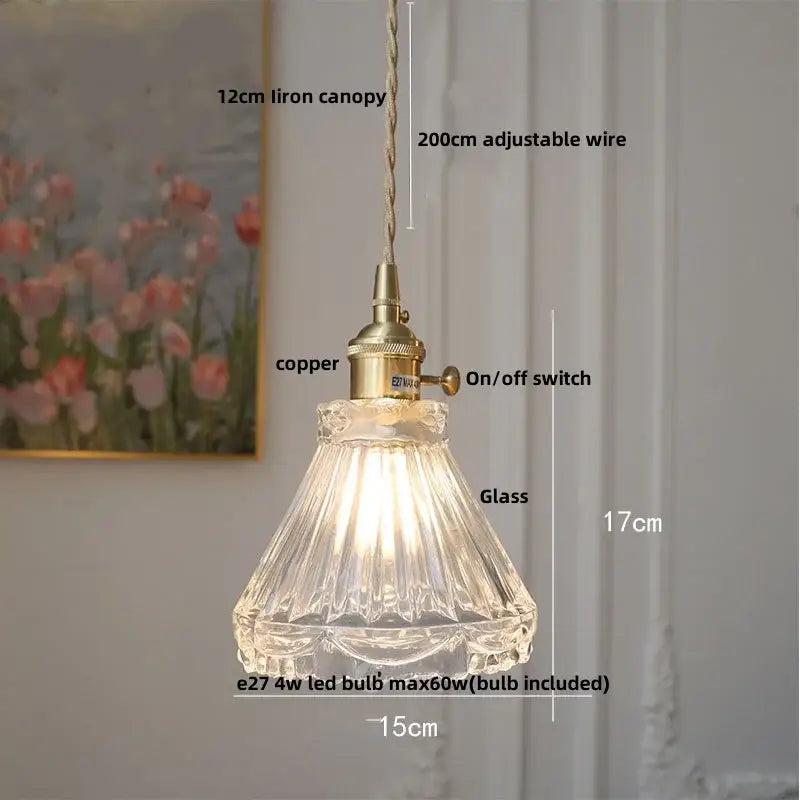 Amber Copper Dining Pendant Light