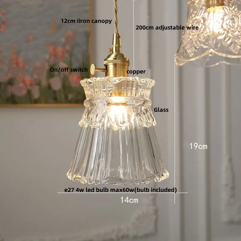 Amber Copper Dining Pendant Light