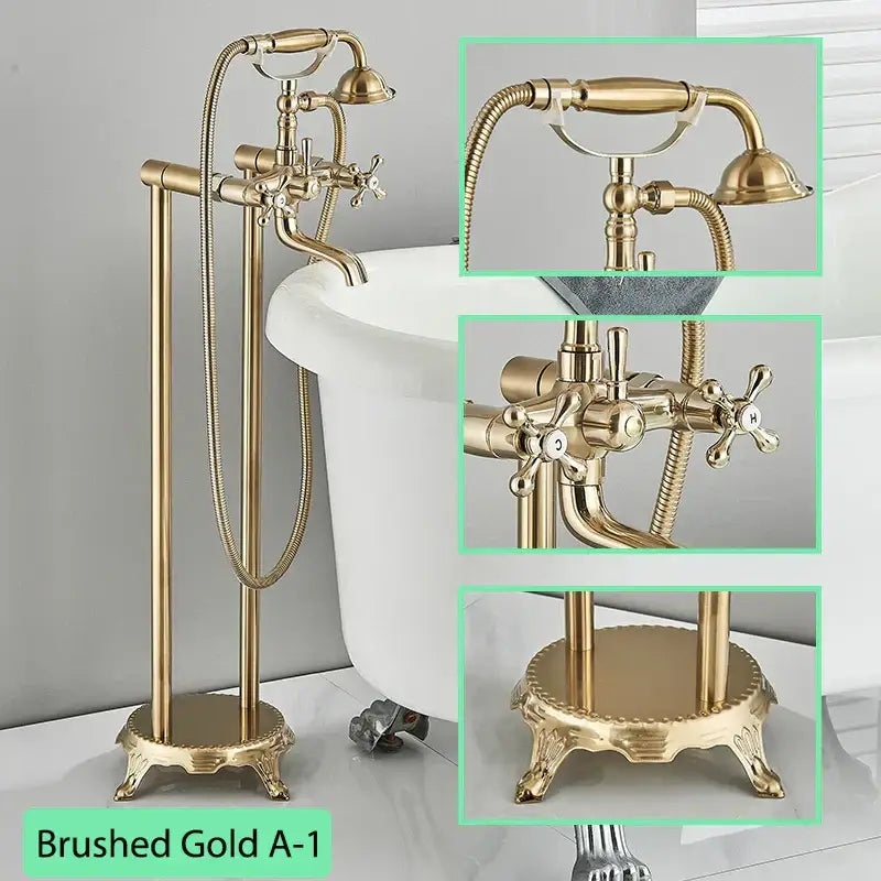 Brushed Gold Bathtub Filler