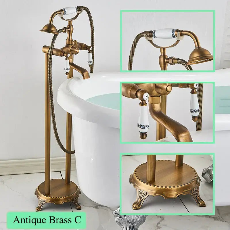 Brushed Gold Bathtub Filler