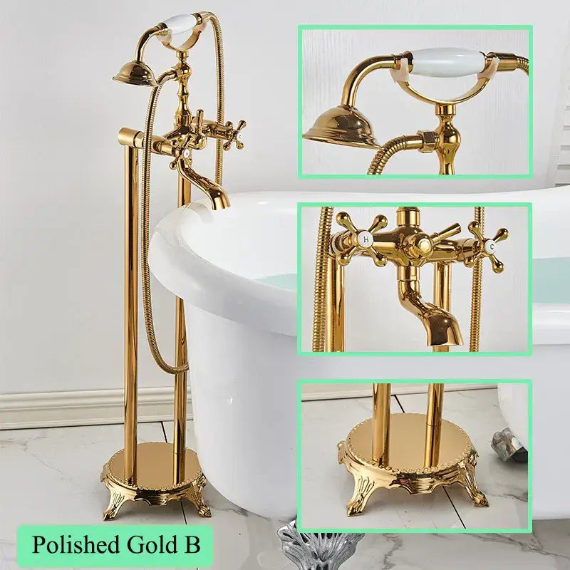 Brushed Gold Bathtub Filler