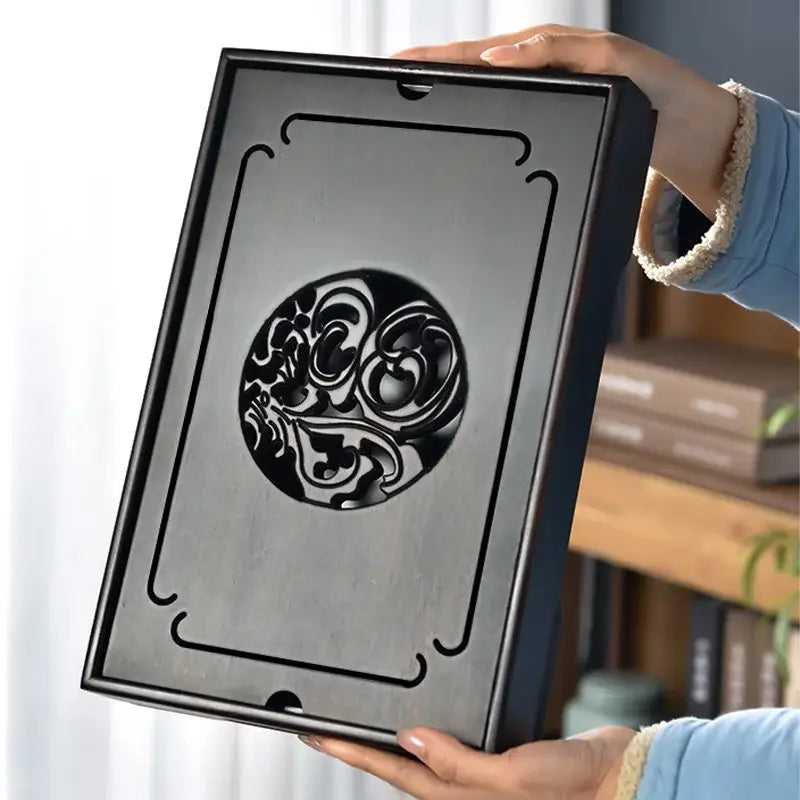 Black Bamboo Tea Tray