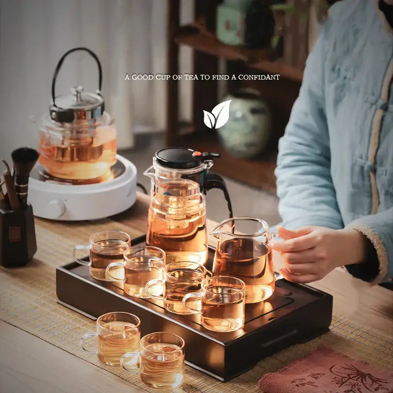 Black Bamboo Tea Tray
