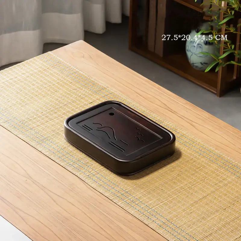 Black Bamboo Tea Tray