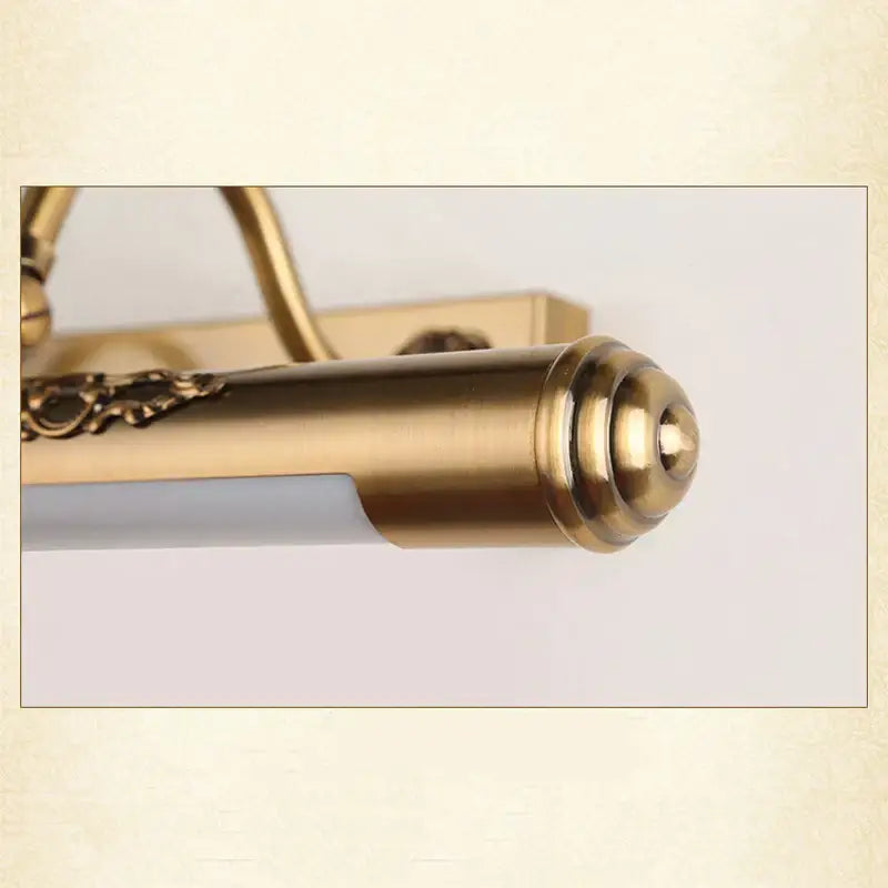 Brass Scrollwork Mirror Lamp