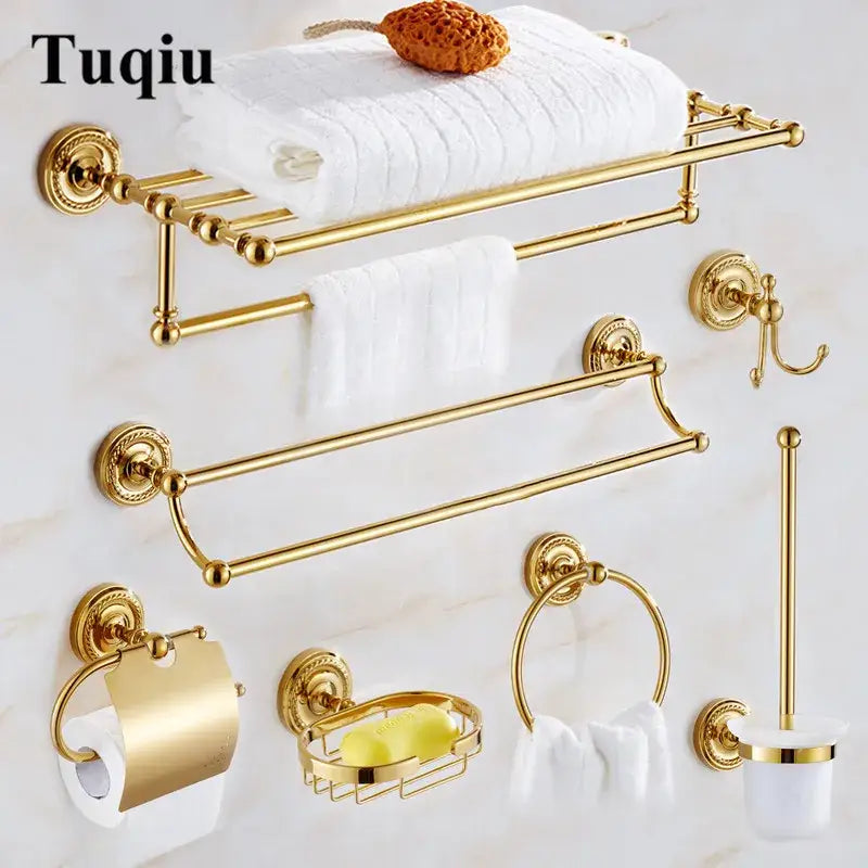 Brass Gold Bathroom Set