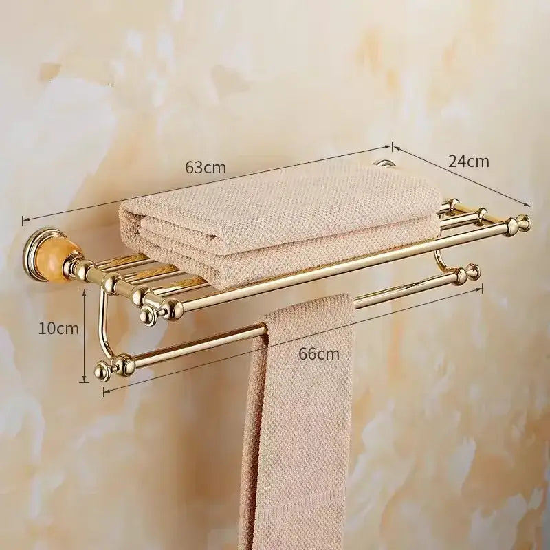 Brass Jade Bathroom Set