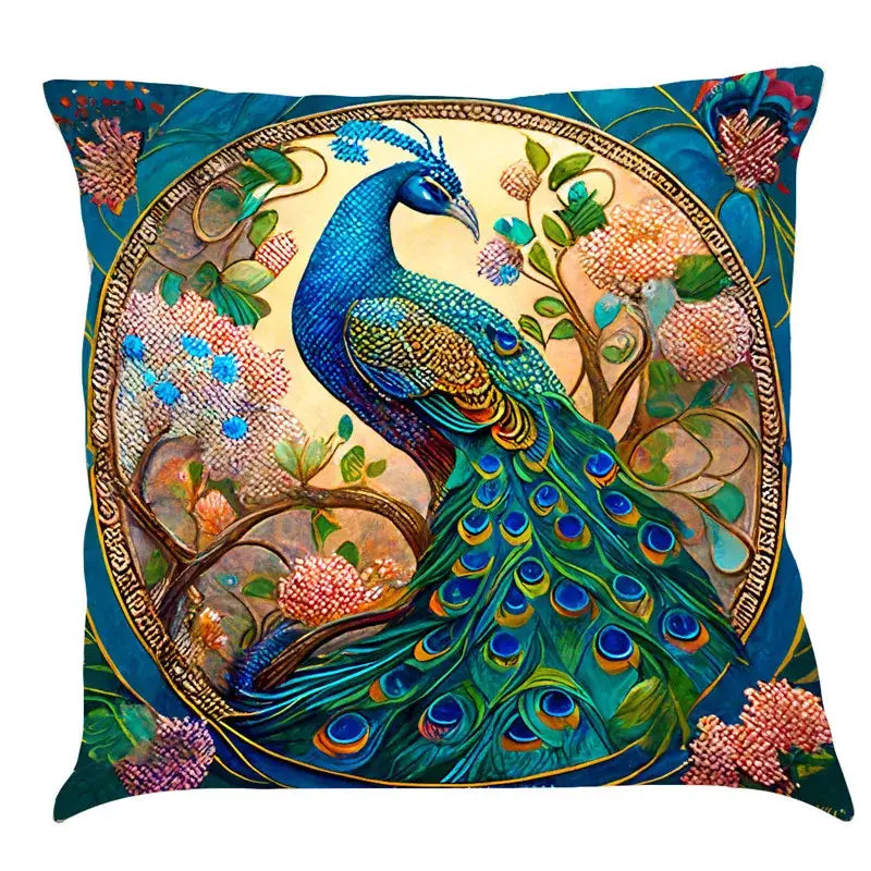 Cat Design Linen Pillowcase