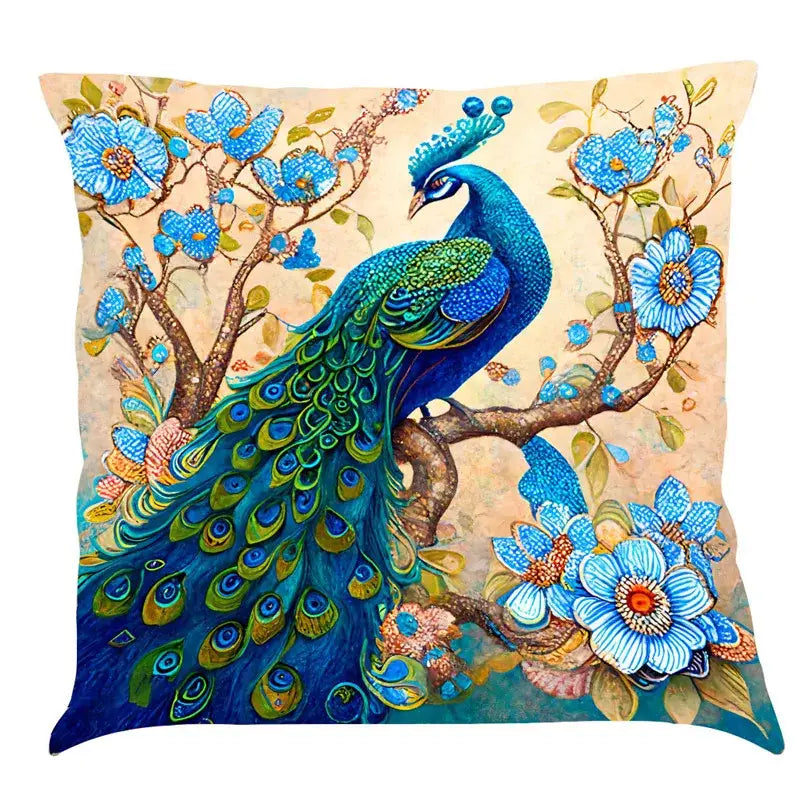 Cat Design Linen Pillowcase