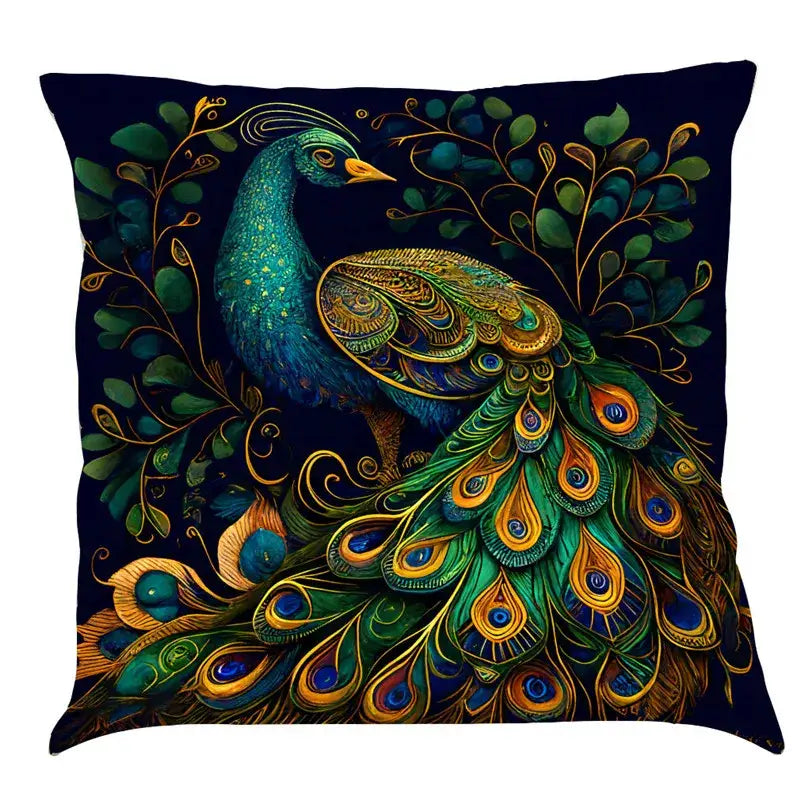 Cat Design Linen Pillowcase