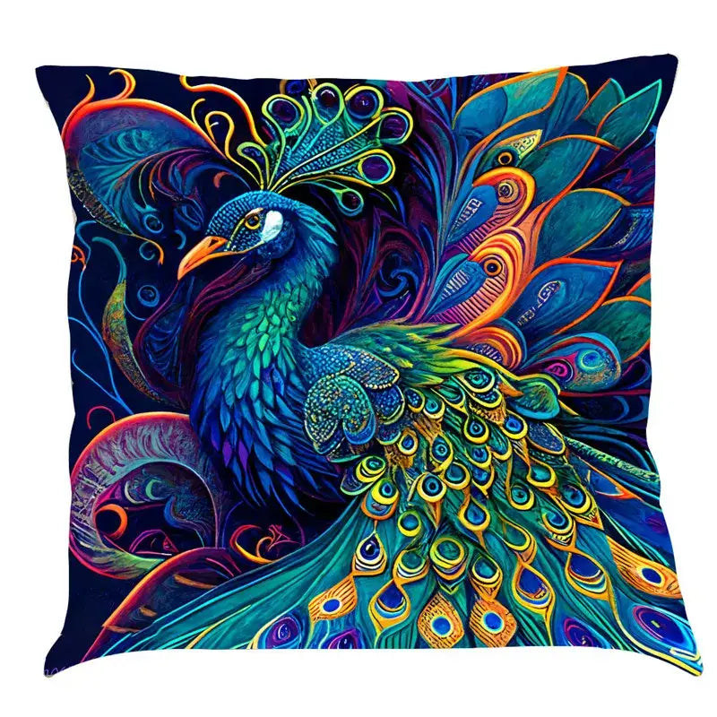 Cat Design Linen Pillowcase