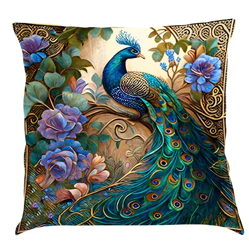Cat Design Linen Pillowcase