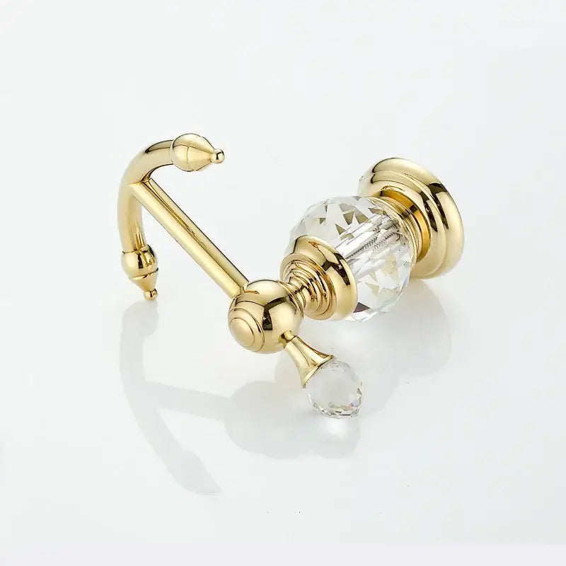 Crystal Brass Robe Hook