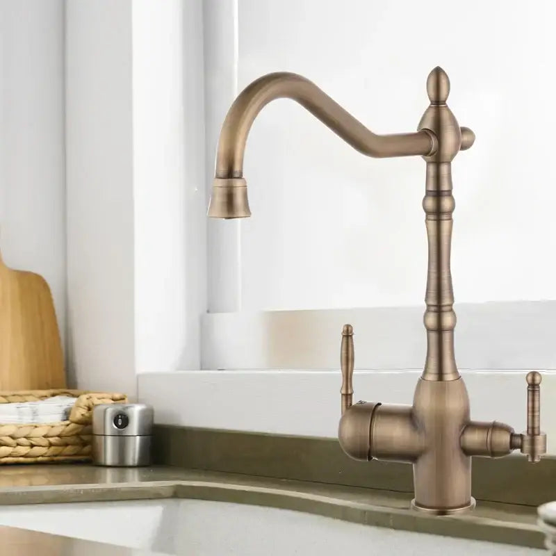 Gold Brass Kitchen Faucet