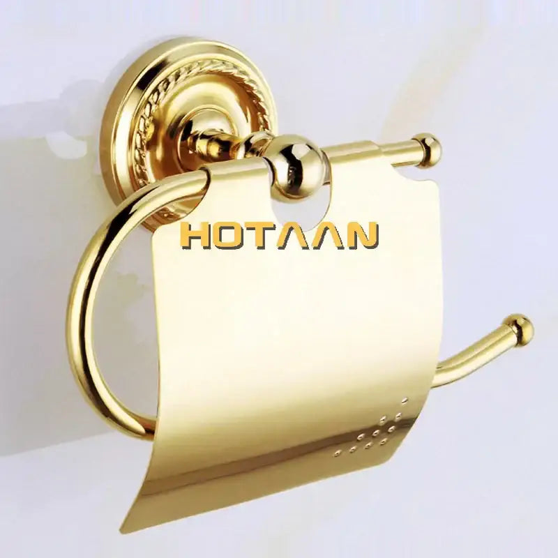 Gold Brass Bathroom Set