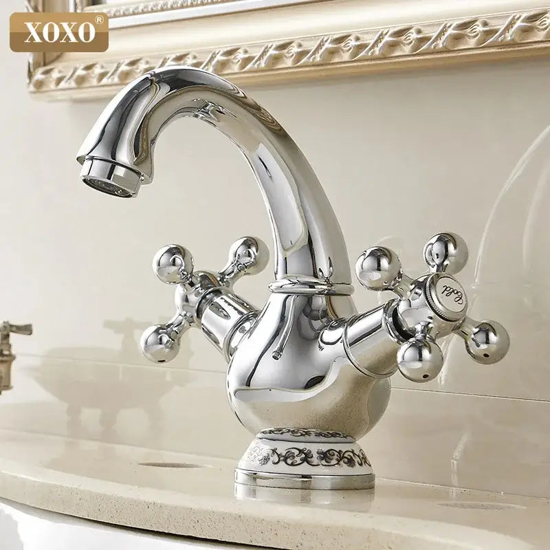 Chrome Double Handle Faucet