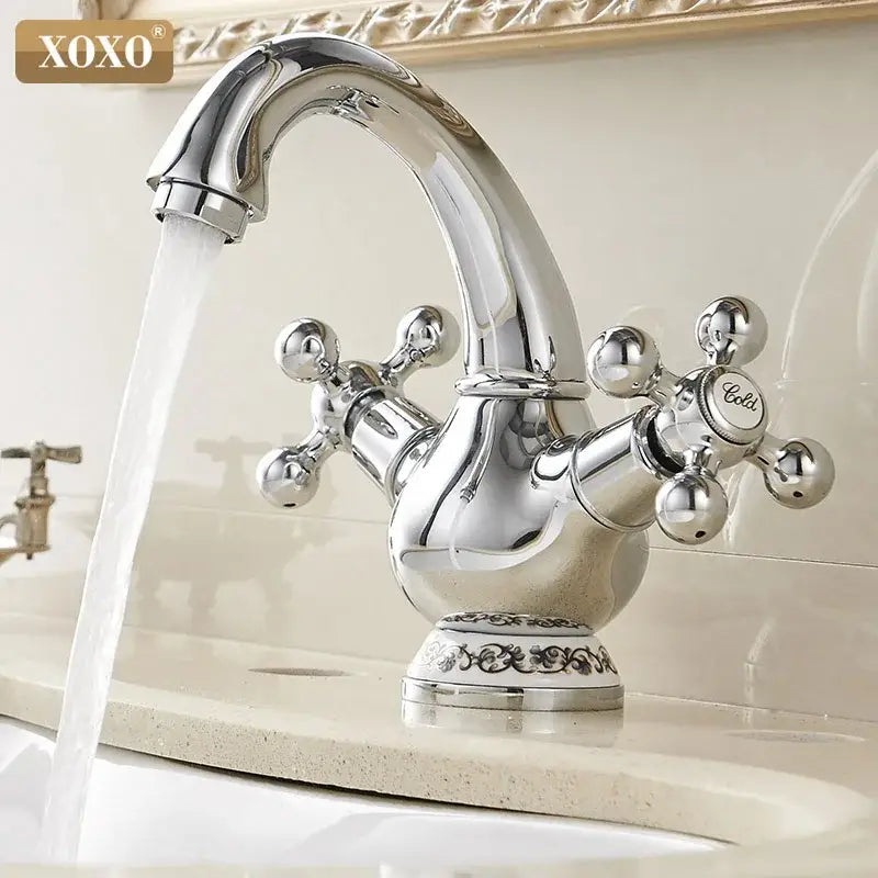 Chrome Double Handle Faucet