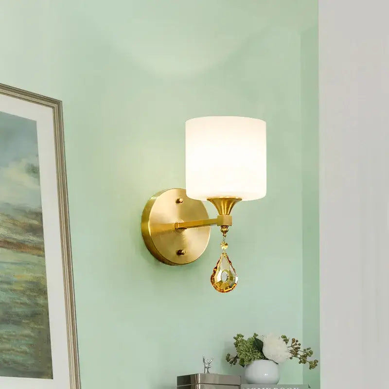 Gold Crystal 1-Head European Wall Lamp