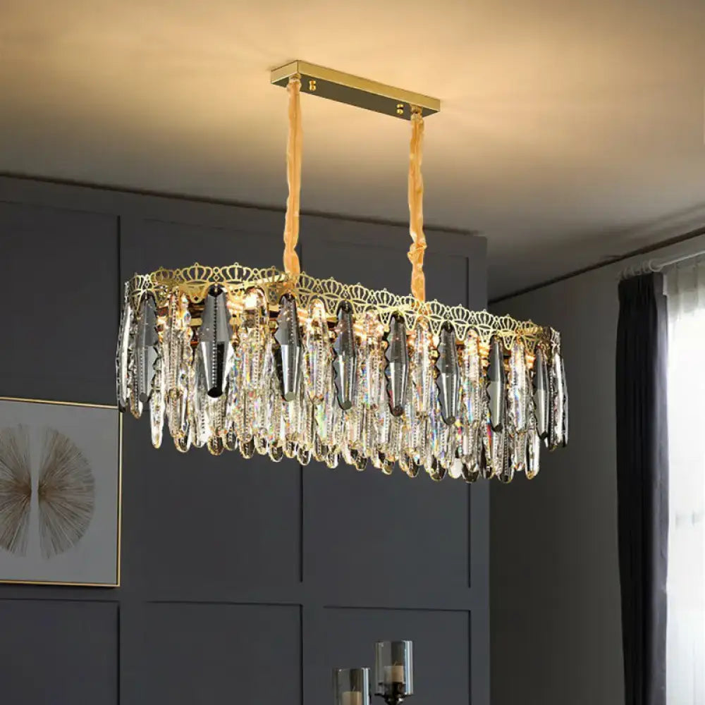Crystal Leaf Pendant Light