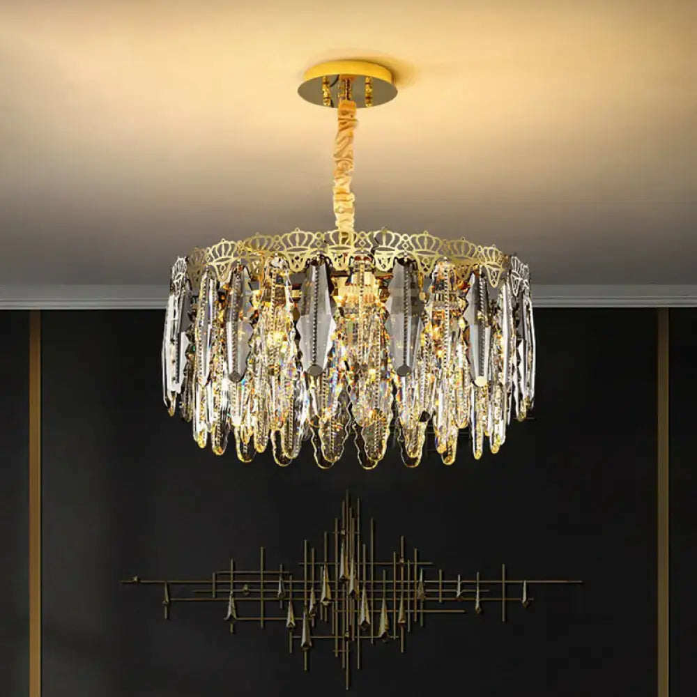 Crystal Leaf Pendant Light