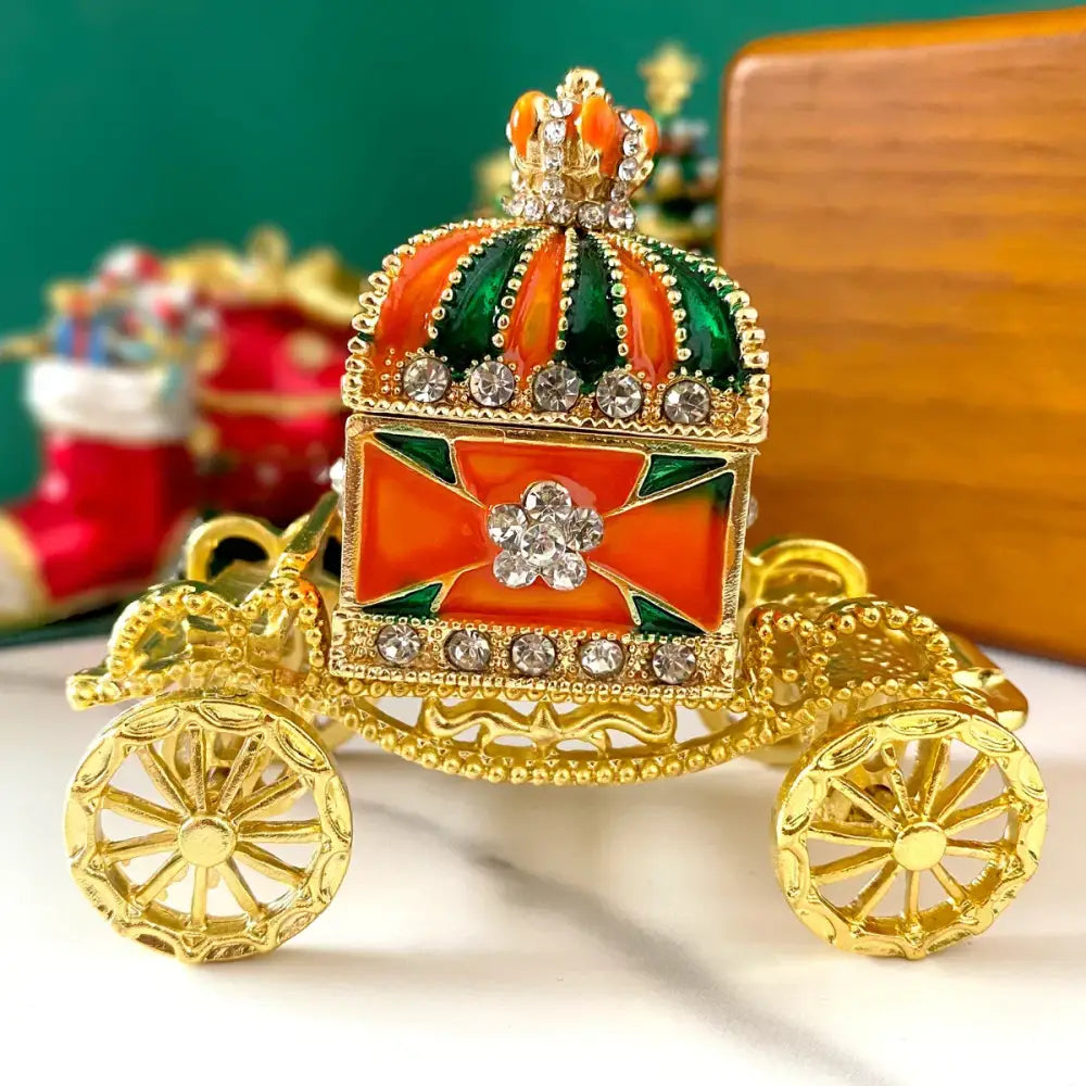 Gold Enamel Jewelry Box