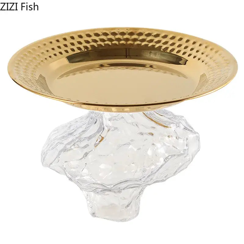 Gold Glass Fruit Bowl