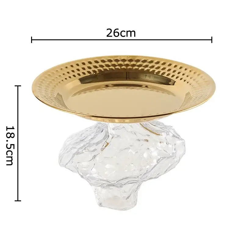 Gold Glass Fruit Bowl