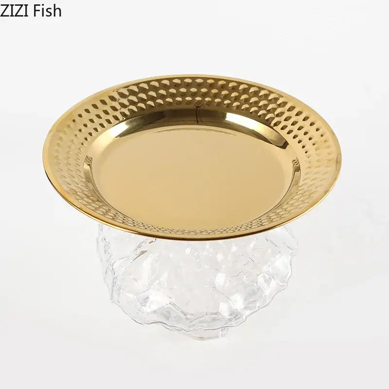 Gold Glass Fruit Bowl