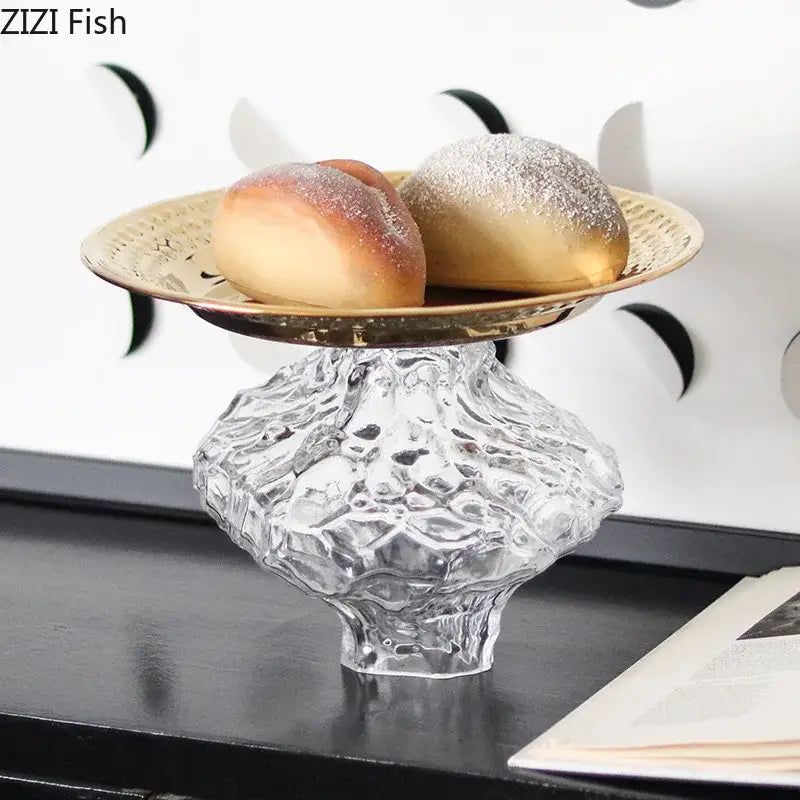 Gold Glass Fruit Bowl