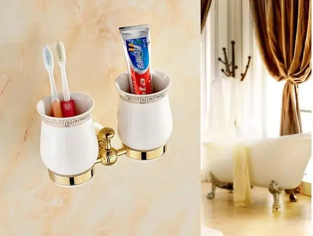 Jade Brass Hardware Set
