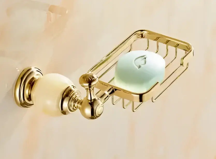 Jade Brass Hardware Set
