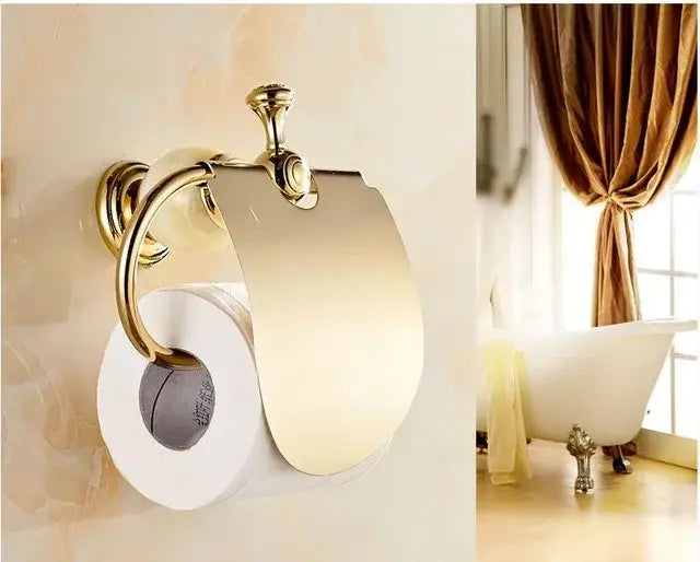 Jade Brass Hardware Set