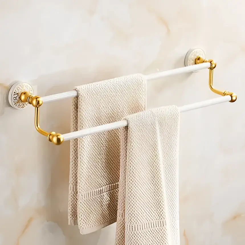 Gold Floral Bath Set