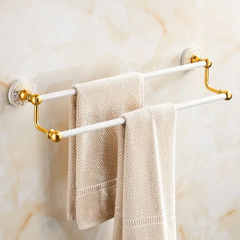 Gold Floral Bath Set