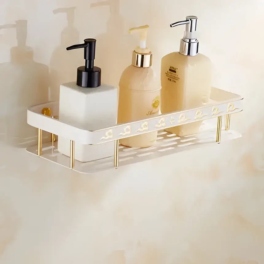 Gold Floral Bath Set